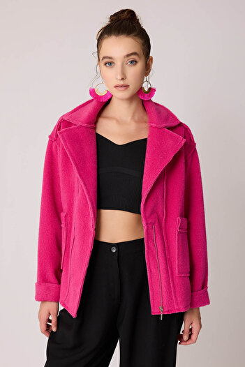 Vitrin Double Pocket Zippered Reverse Stitching Jacket