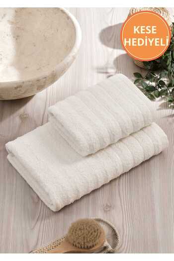 Rebeka Home Collection 2-х частинний комплект рушників для ванної кімнати кремового кольору