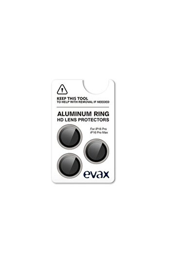 Evax Armor Lens - iPhone 16 Pro Max/16 Pro Compatible, Natural Titanium Camera Protector