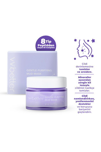VVBETTER vvbetter GENTLE PURIFYING MUD MASK 60 ml - Purifying clay-based mask
