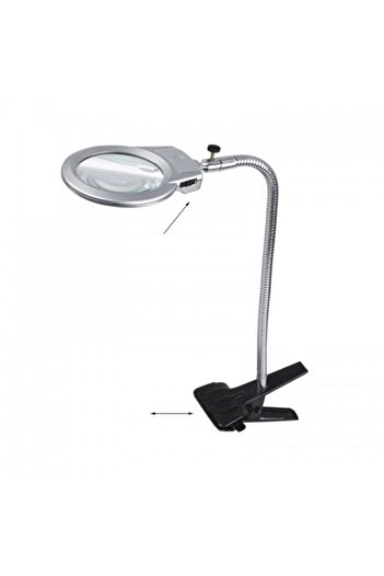 Skygo Table Top Magnifier with Metal Hose - 2.5X90 Mm, 5X24 Mm Magnifying Glass with Latch