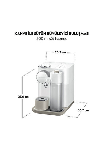 Nespresso F541 Gran Latissima Süt Çözümlü Espresso Kahve Makinesi,Beyaz
