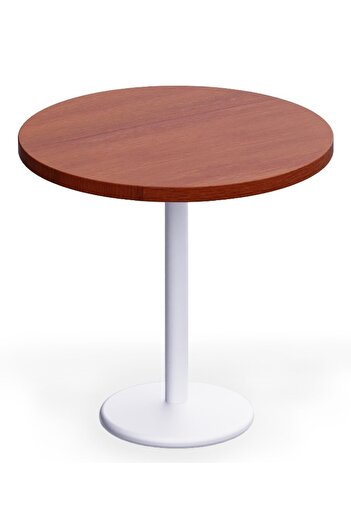 Mahmayi Round Pantry Table, Modern Design Coffee Task for Home Office, (80 cm Dia, Apple Cherry)