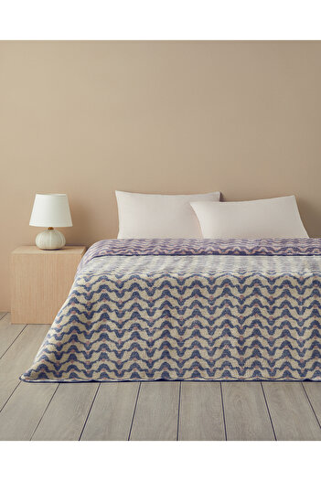English Home Blue Single Heritage Acrylic Blanket