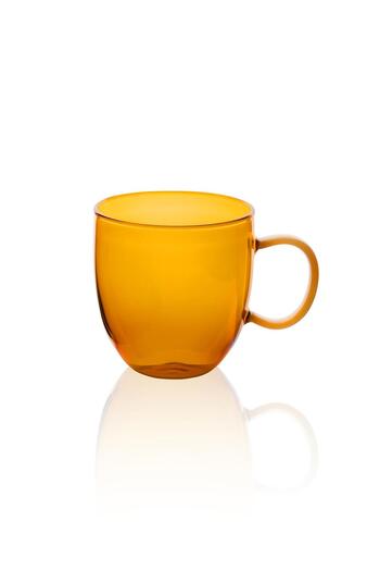 The Mia Borosilicate Glass Mug Amber 450 ml Brd0133