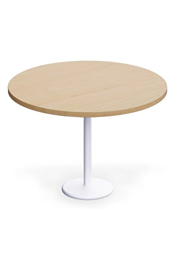 Mahmayi Round Pantry Table, Simple Modern Design Coffee Task for Home Office, (120 cm Dia, Oak)