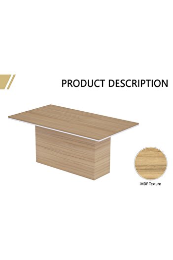 Mahmayi Newly Crafted Conference Table for Office, Office Meeting, Conference Room Table - Coco Bolo, 180CM