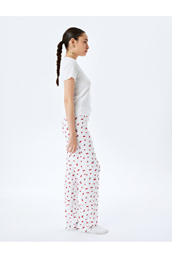 Koton Cherry Printed Cotton Blended Pajamas Set of 2