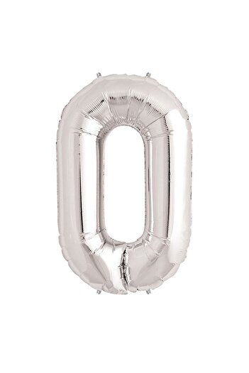 Skygo 0 Number Foil Balloon Silver 40 inch