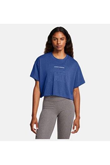 Under Armour Ua W Varsity Mix Hw Ss Crop Kadın T-Shirt