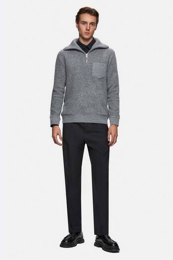 Tween Slim Fit Gri Yün Karişimli Kazak