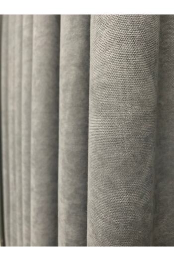 Perde Pendik Yellow/Beige Single Wing Island Fund Holder - 1/3 Close Pleat Curtain