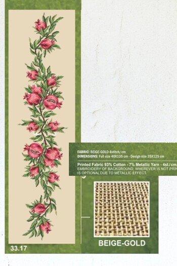 gobelin 40*135 cm özel keten simli baskılı goblen 33.17ipsiz