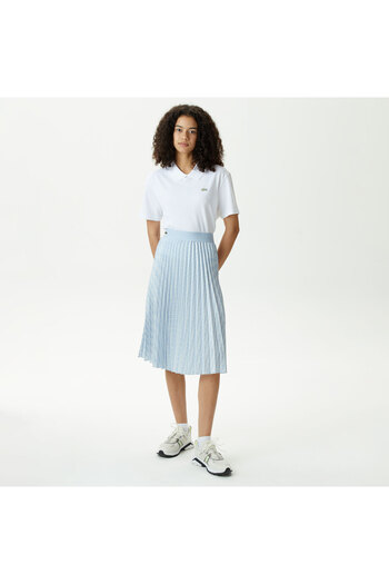 Lacoste Fusta plisată cu centură ediție Fashion Show pentru femei
