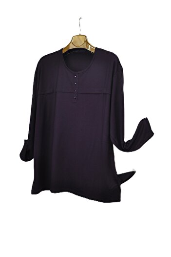 elma abone Plus Size Mother Combed Cotton Blouse