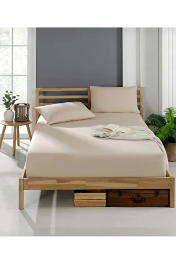 ÇIQRIK HOME Elastic King Size Bed Sheet Set with Pillowcases (Set with Pillowcases)