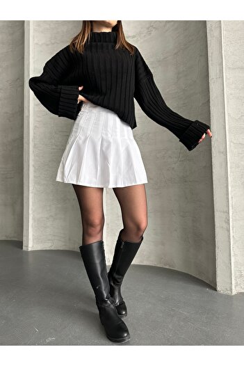 LePold Mini Plaid Pleated Skirt