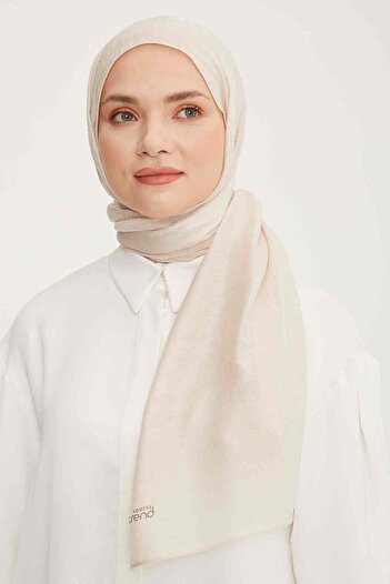Armine Trend Cream Solid Color Sparkle Shawl 1 - 23006