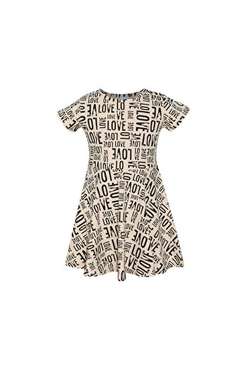 LOVETTI Lovely Letters Girl's Patterned Short Sleeve Dress