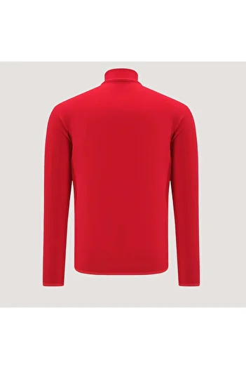 Vaneda Men's Regulat Fit Half Zipper Fleece T-Pol23K - Red - S