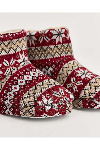 Chirpy Norp - Patterned Red Women's Slippers