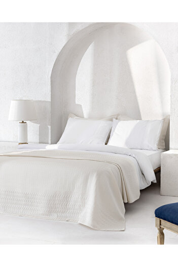 Madame Coco Rodez Double Bedspread Set - White - Yacht Collection