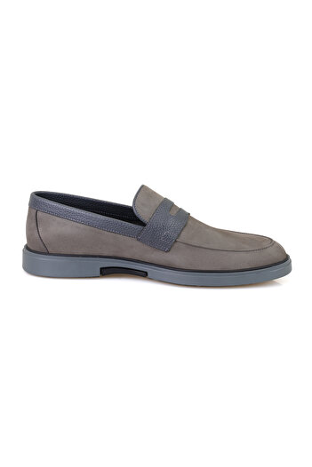 Desa Barnes Gray Men's Nubuck Leather Casual Shoes