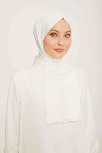 Armine Trend Jan Jan White Monogram Patterned Jacquard Shawl 6 - 21172
