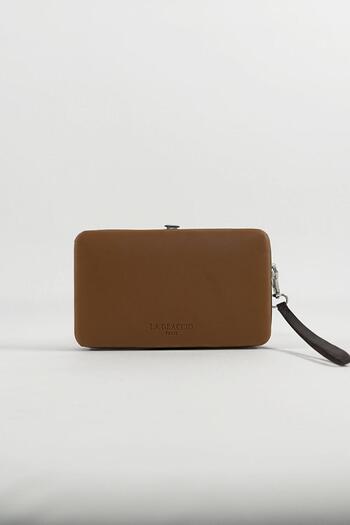 La La'Graccio Paris La'Graccio Paris Women's Luxe Sheet Handy Portfolio Wallet Brown