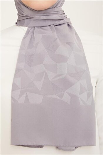 Armine J.Capri Gray Patterned Trend Shawl - 7-358
