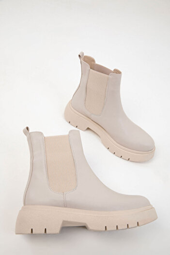 SOHO Beige Women's Boots - 19886 Model Bootie