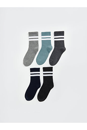 LC Waikiki Set mit 5 gestreiften Socken für Jungen