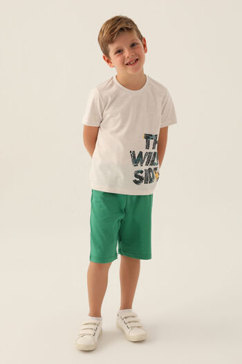 Rolypoly Boy's Cream Bermuda Suit
