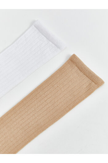 LC Waikiki Basic Knee Socks for Girls - Pack of 2