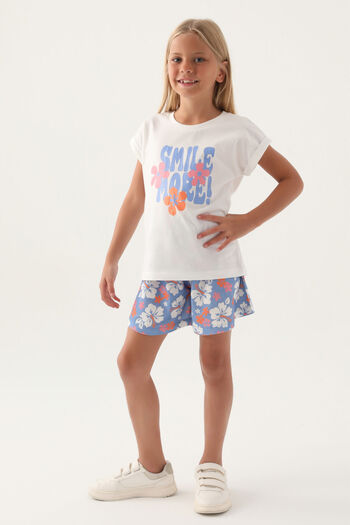 Rolypoly Girl's Blue Shorts Set