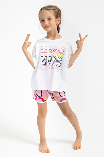 Rolypoly Magic Dream White Girls' Shorts Set