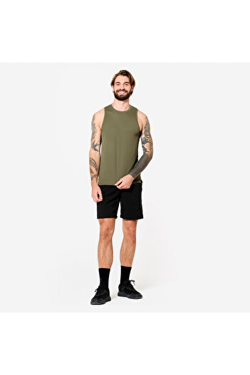 Decathlon Ανδρικό αθλητικό μπλουζάκι Domyos - Χακί Πράσινο