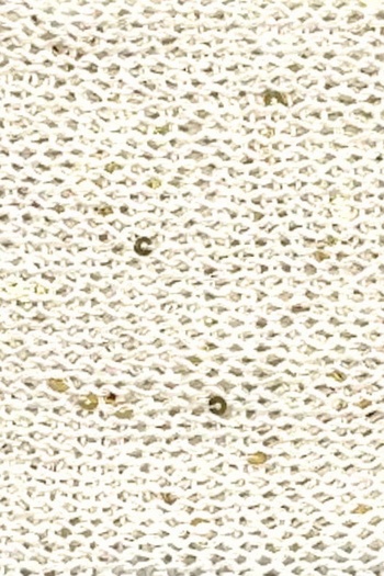 SENSY Ecru Color Shine Sequin Knit Lanyard