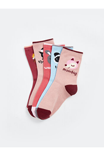 LC Waikiki Patterned Girl's Socks, Pack of 5