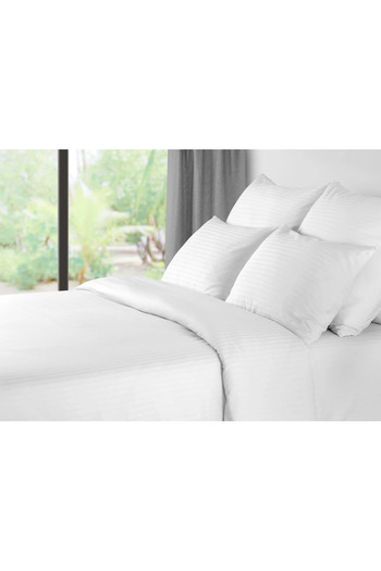 AYHANHOME Natural Stripe Cotton Double Duvet Cover Set