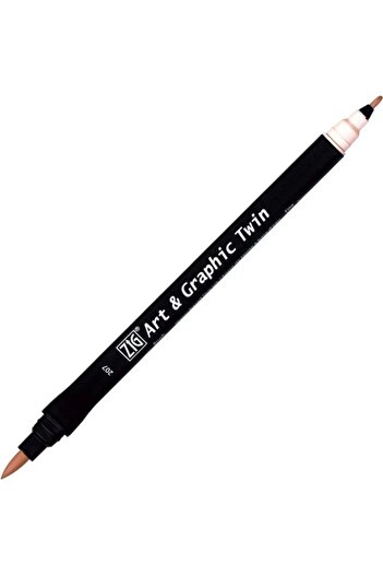 Zig Twin Tut-80 Brush Tip Marker - Pale Pink 207