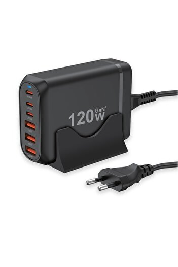 NEFFO 120W GaN Pro çoklu Şarj Cihazı - PD 3.0 Teknolojili Çoklu Port Adaptör