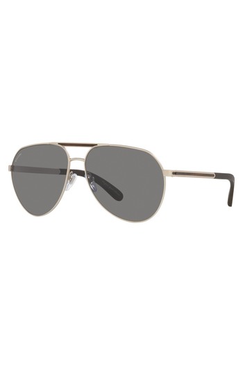 Bvlgari Man Pilot Sunglasses- Bv 5055k - Lense Size:62mm - Matte Silver Plated