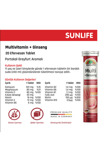 Sunlife Multivitamin Support Set - Multi +Ginseng & Multi +Q10 (20+20 Tablets)