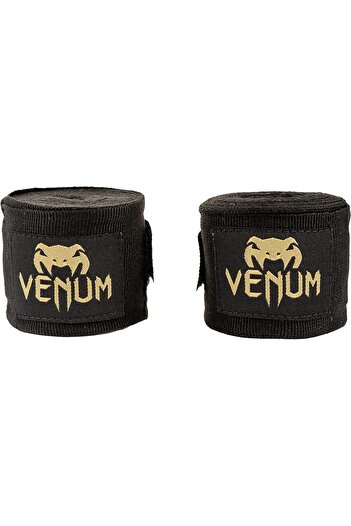 Venum Kontact Boxing Hand Wraps - Black/Gold, 180 in