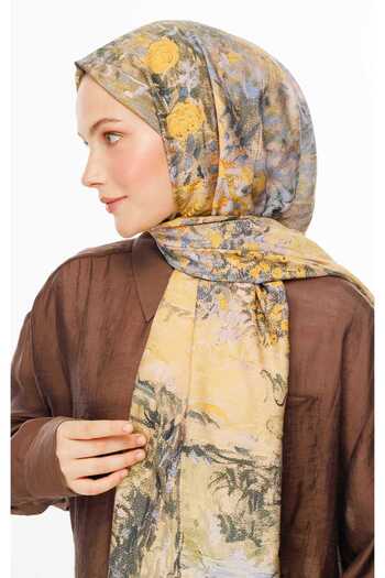 VALORSCARF Santra Pattern Cotton Silk Shawl