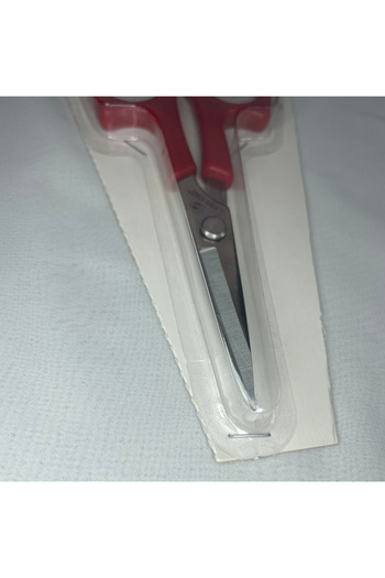 Hard Steel Red Embroidered Steel Scissors - Handle Sewing Hand, 12.5 cm Length
