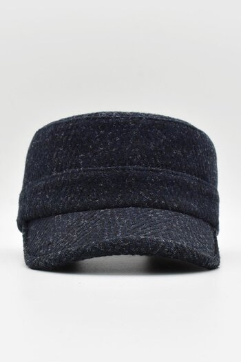 Külah Plaid Striped Castro Hat Cap Outdoor Wool Castro Cap Smoked