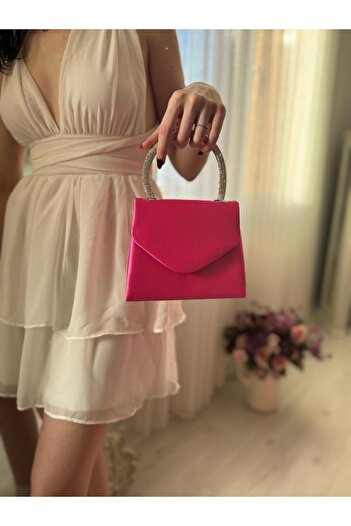 MFT AYAKKABI Satin Rhinestone Evening Dress Bag - for Wedding, Graduation and Stylish Invitations