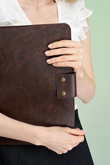 MESCHAIN Crazy Brown MacBook Air Pro 13-14 ιντσών Organizer Χαρτοφύλακας και Τσάντα Laptop